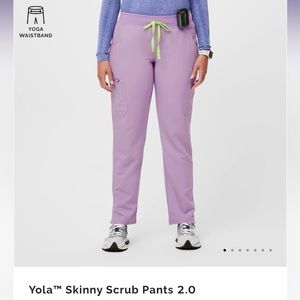Figs Yola Skinny Scrub Pants 2.0 in Lavender Dew Size XXS